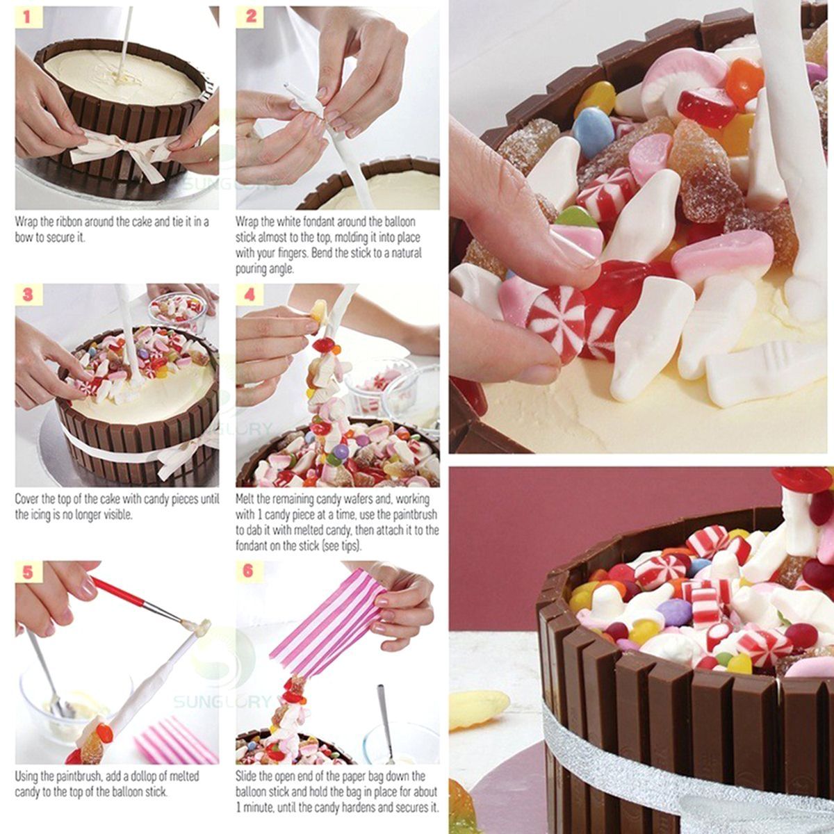 Anti-Gravity-Pouring-Cake-Frame-Kit-Fondant-Decorations-Sugar-Craft-Making-Stand-1496370