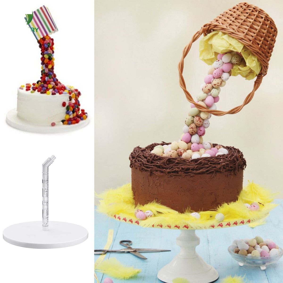 Anti-Gravity-Pouring-Cake-Frame-Kit-Fondant-Decorations-Sugar-Craft-Making-Stand-1496370