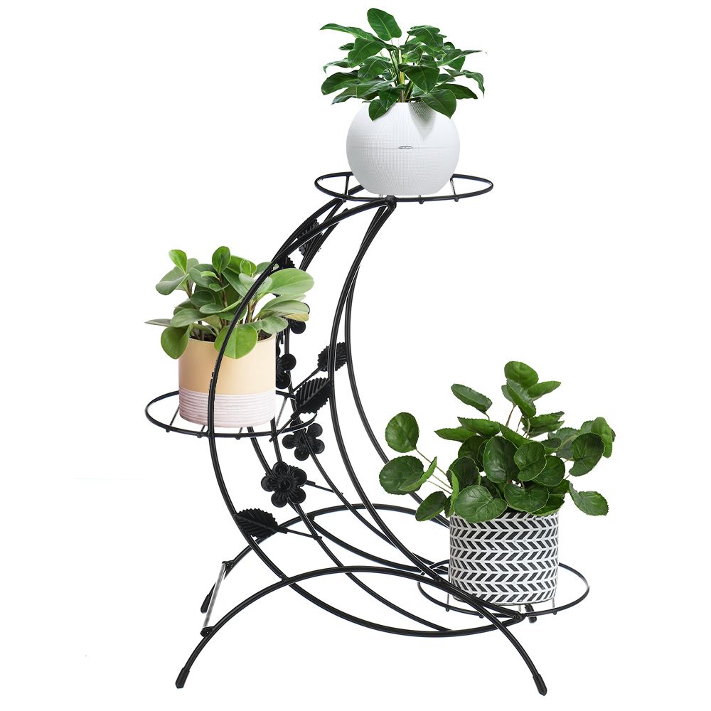 Antique-Outdoor-Indoor-3-Pot-Plant-Stand-Shelf-HomeampGarden-Flower-Rack-37cm-High-1719179