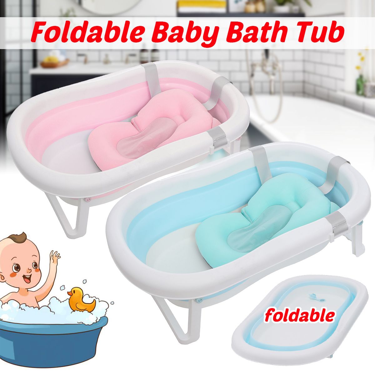 Baby-Bath-Tub-Foldable-Shower-Newborn-Bathtub-Safe-Kids-Bath-With-Cushion-1728929