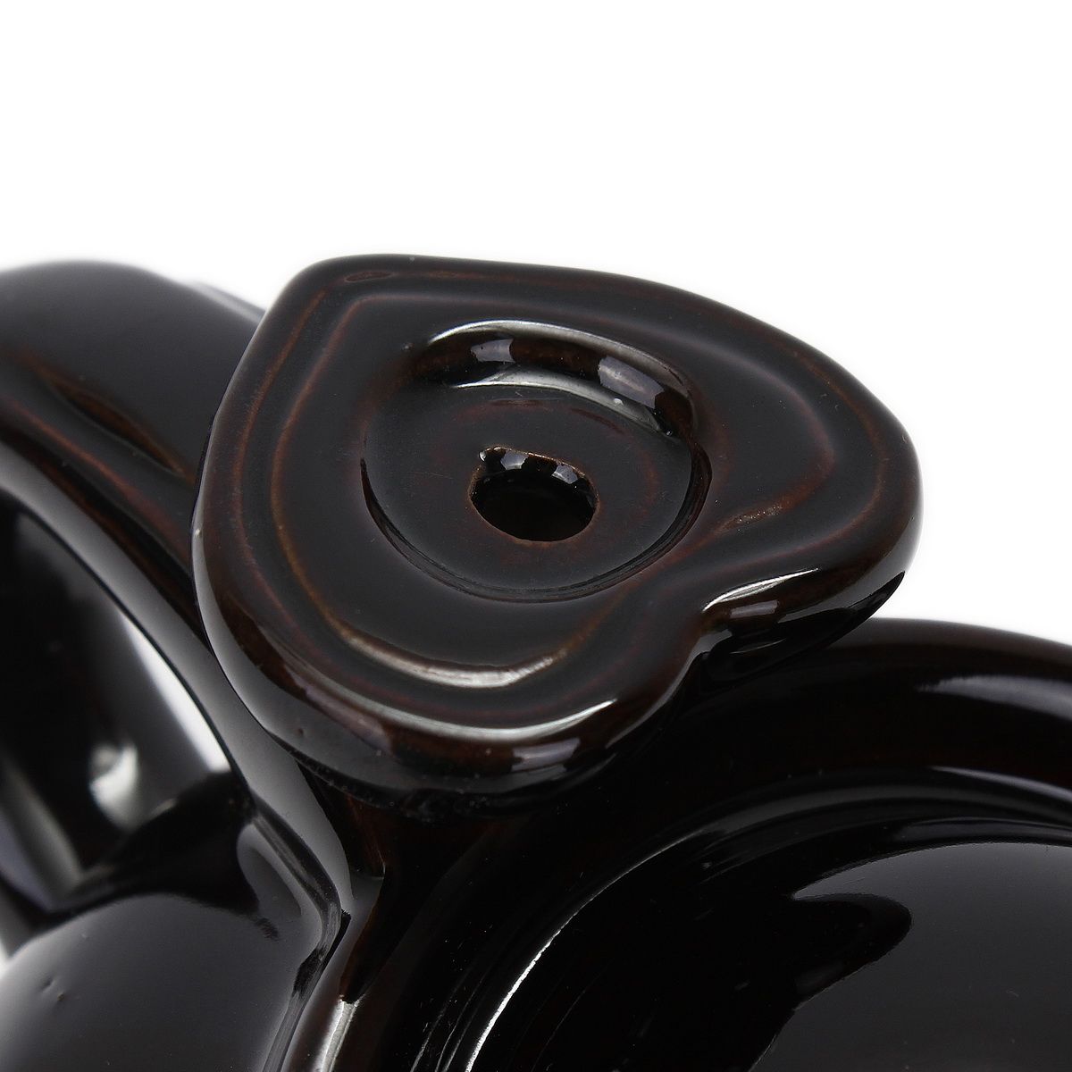 Black-Ceramic-Teapot-Incense-Burner-Backflow-Censer-Holder-Buddhist-Blessing--10-Cones-1247305