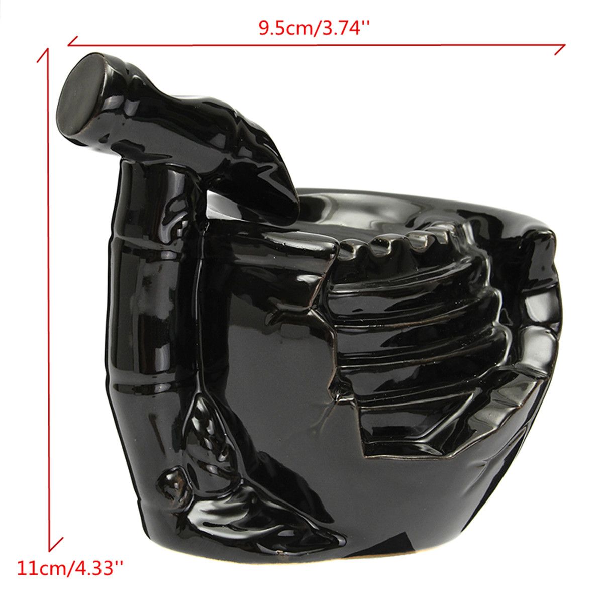 Black-Ceramic-Waterfall-Incense-Burner-Buddhist-Backflow-Censer-Holder-amp-10-Cones-1427128