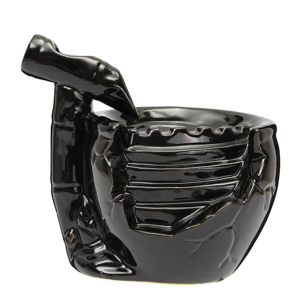 Black-Ceramic-Waterfall-Incense-Burner-Buddhist-Backflow-Censer-Holder-amp-10-Cones-1427128