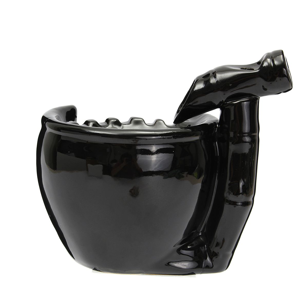 Black-Ceramic-Waterfall-Incense-Burner-Buddhist-Backflow-Censer-Holder-amp-10-Cones-1427128