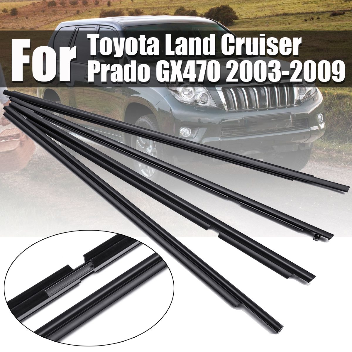 Black-Door-Belt-Molding-Weatherstrips-Car-Door-Edge-Protector-For-Toyota-Land-Cruiser-Prado-GX470-03-1585618