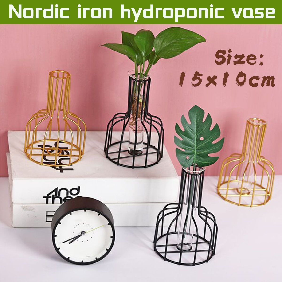 BlackGold-Nordic-Style-Iron-Hydroponic-Flower-Lantern-shaped-Vase-Decoration-1727268