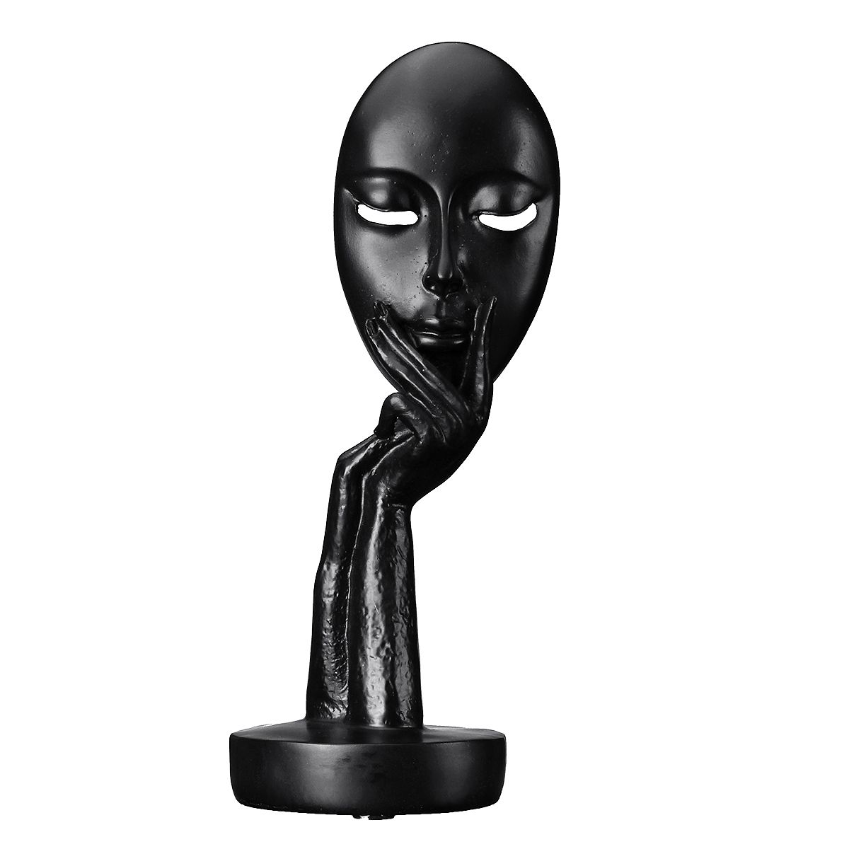 BlackWhite-Resin-Modern-Women-Face-Thinker-Statue-Abstract-Sculptures-Characters-Crafts-Handmade-Car-1439433