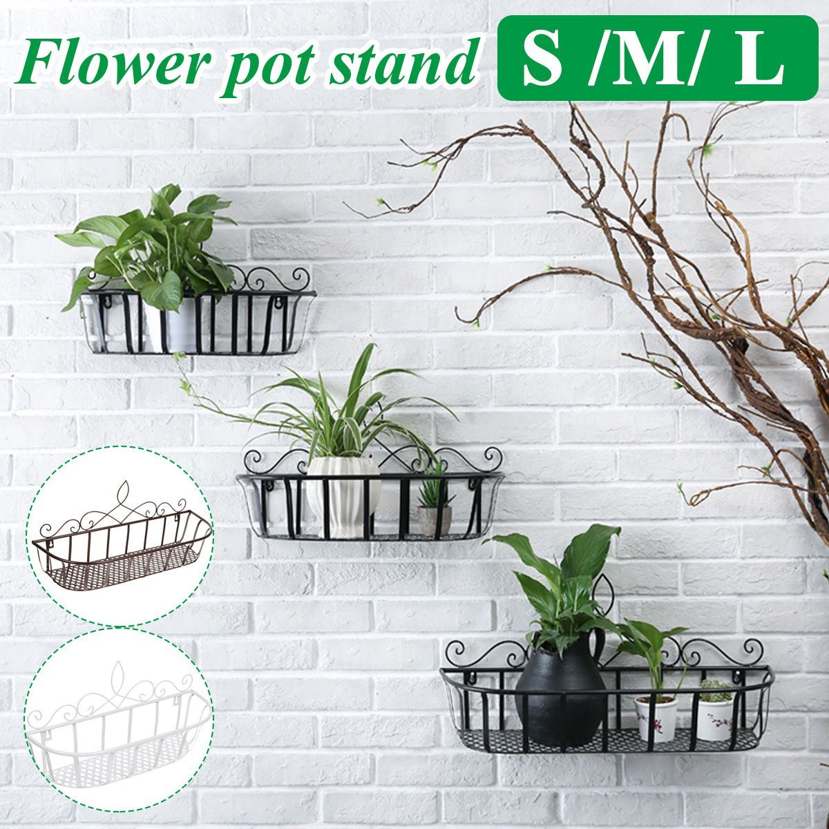 BlackWhiteBronze-SML-Iron-Flower-Pot-Stand-Small-Pot-Wall-Holder-1727480