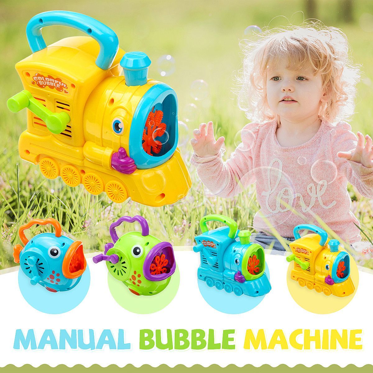 Car-Fish-Manual-Bubble-Machine-Baby-Shower-Bubble-Maker-Blower-Science-Toys-1520781