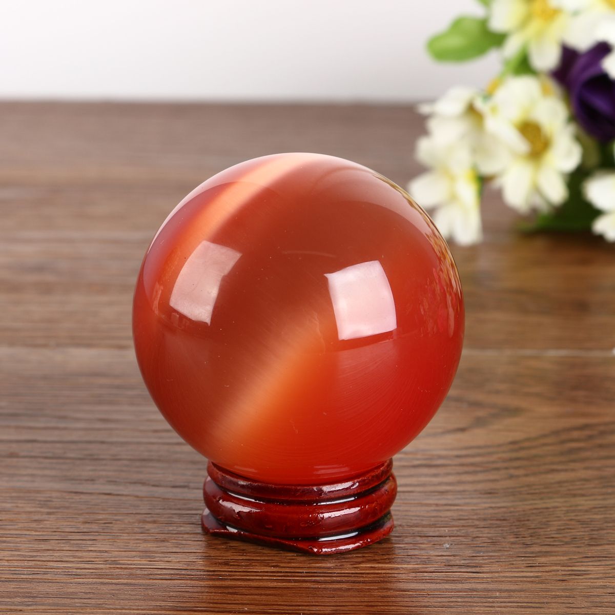 Cat-Eye-Crystals-Ball-Sphere-50-60mm-Asian-Quartz-Rock-Healing-Home-Decor--Stand-1537669