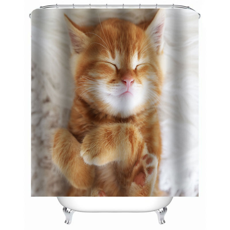 Cat-Printing-Waterproof-Bathroom-Shower-Curtain-Toilet-Cover-Mat-Set-1582216