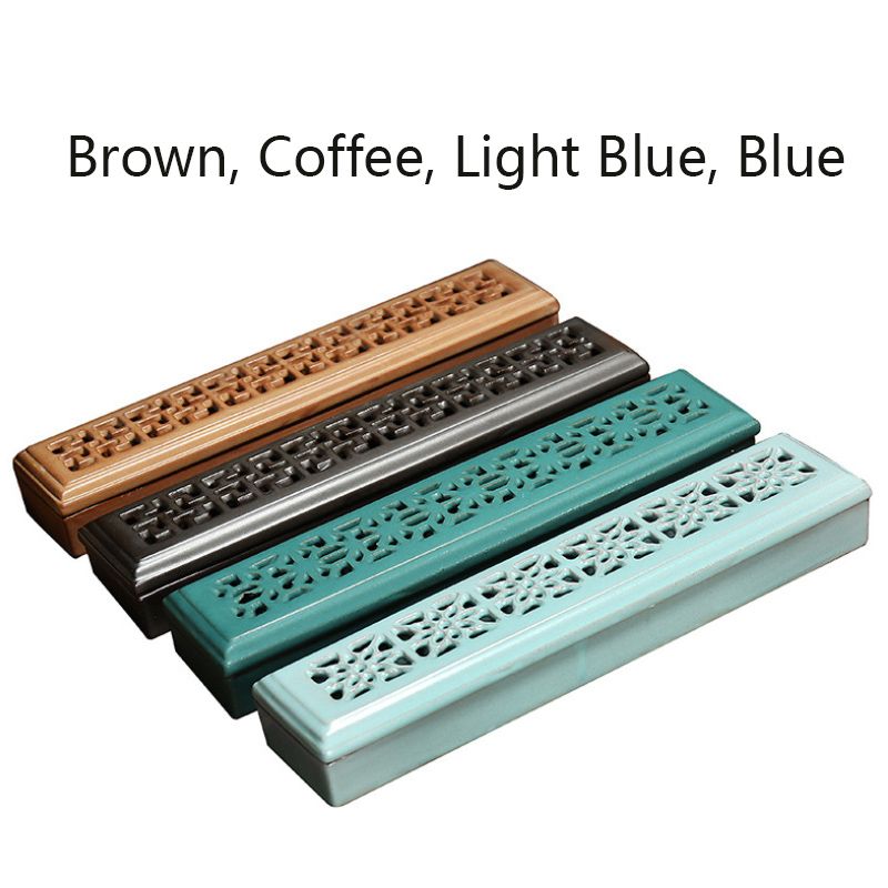 Ceramic-Incense-Stick-Holder-Burning-Joss-Incense-Box-Burner-Ash-Catcher-Storage-1565780