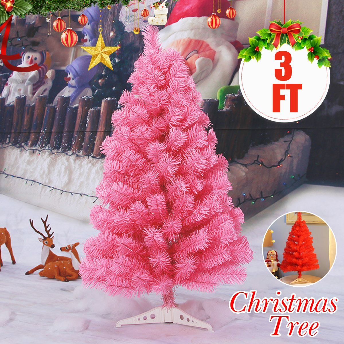 Christmas-Tree-3FT-Xmas-Decor-For-Childrens--Toddler-Play-Decorations-Home-1605826