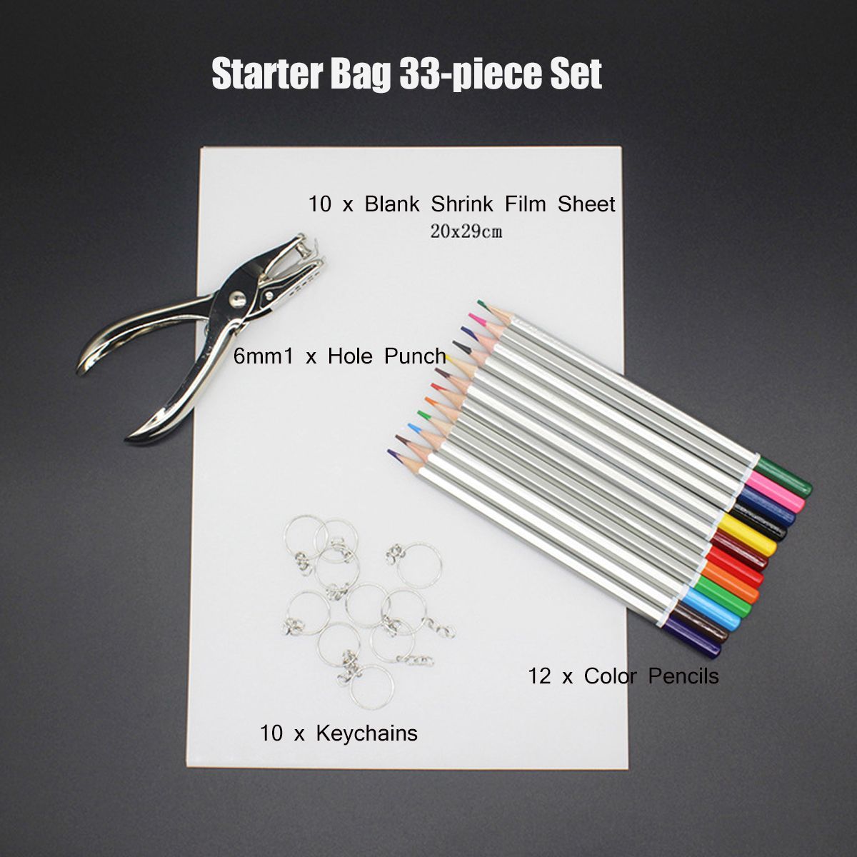 DIY-Heat-Shrink-Plastic-Sheet-Kit-Shrinky-Art-Paper-Hole-Punch-Keychains-Pencils-Materials-1742756