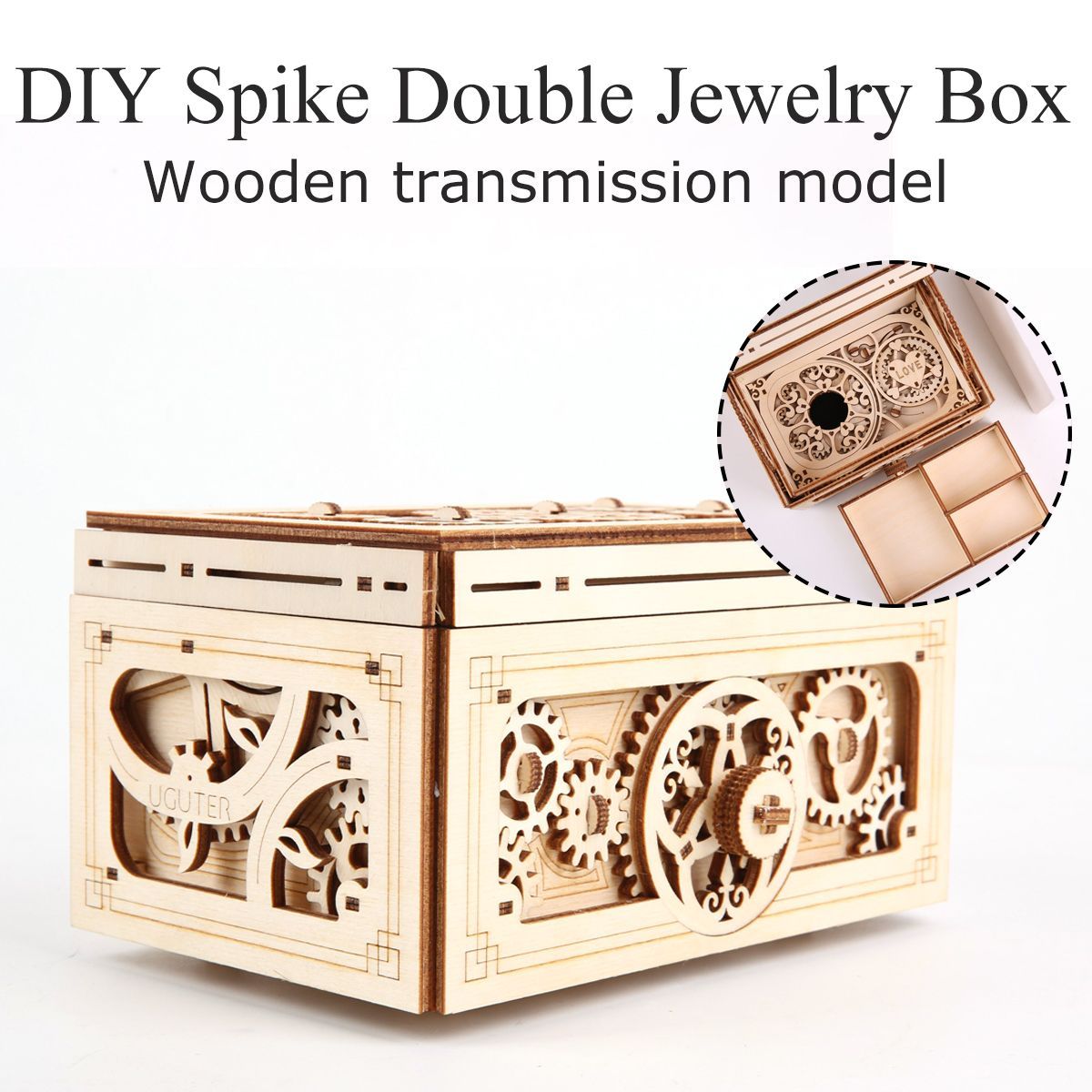 DIY-Spike-Double-Jewerlry-Box-Wooden-Transmission-Model-Assembly-Toys-Puzzle-1651602