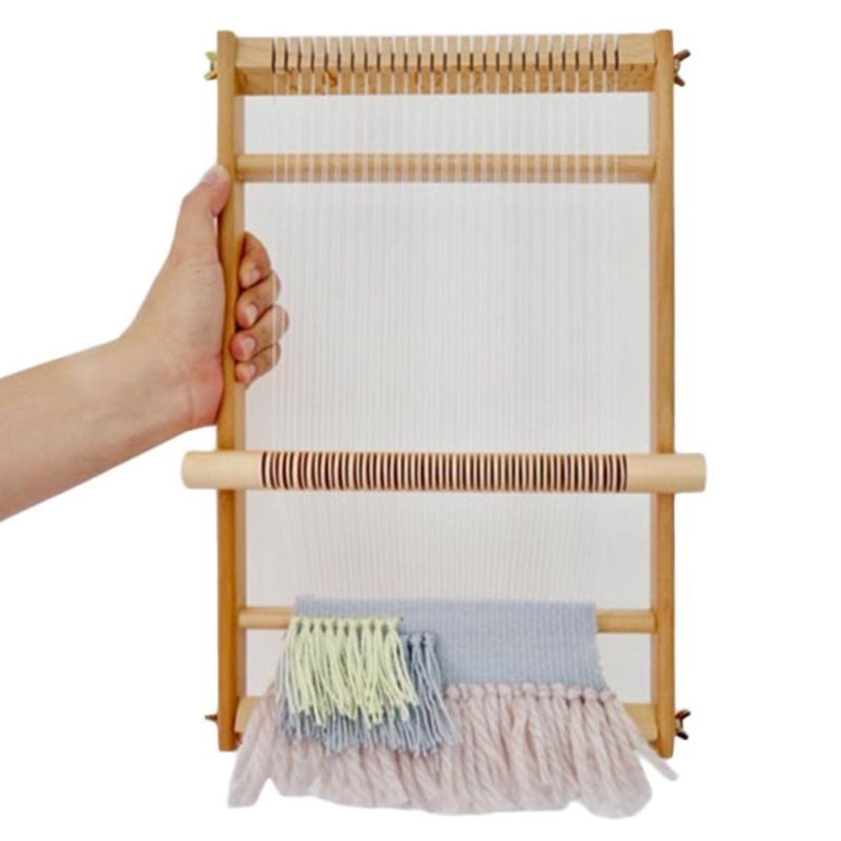 DIY-Traditional-Wooden-Weaving-Loom-Machine-Pretend-Play-Toys-Kids-Knitting-Craft-1496366