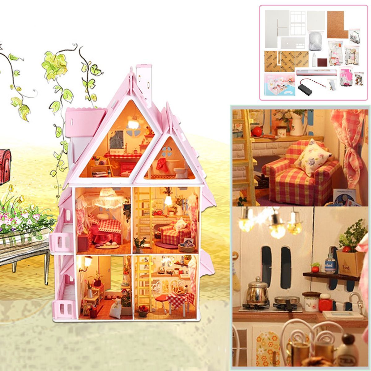 DIY-Wooden-Dolls-House-Doll-House-LED-Light-Miniature-Dollhouse-w-Furniture-Doll-House-Accessories-1477001