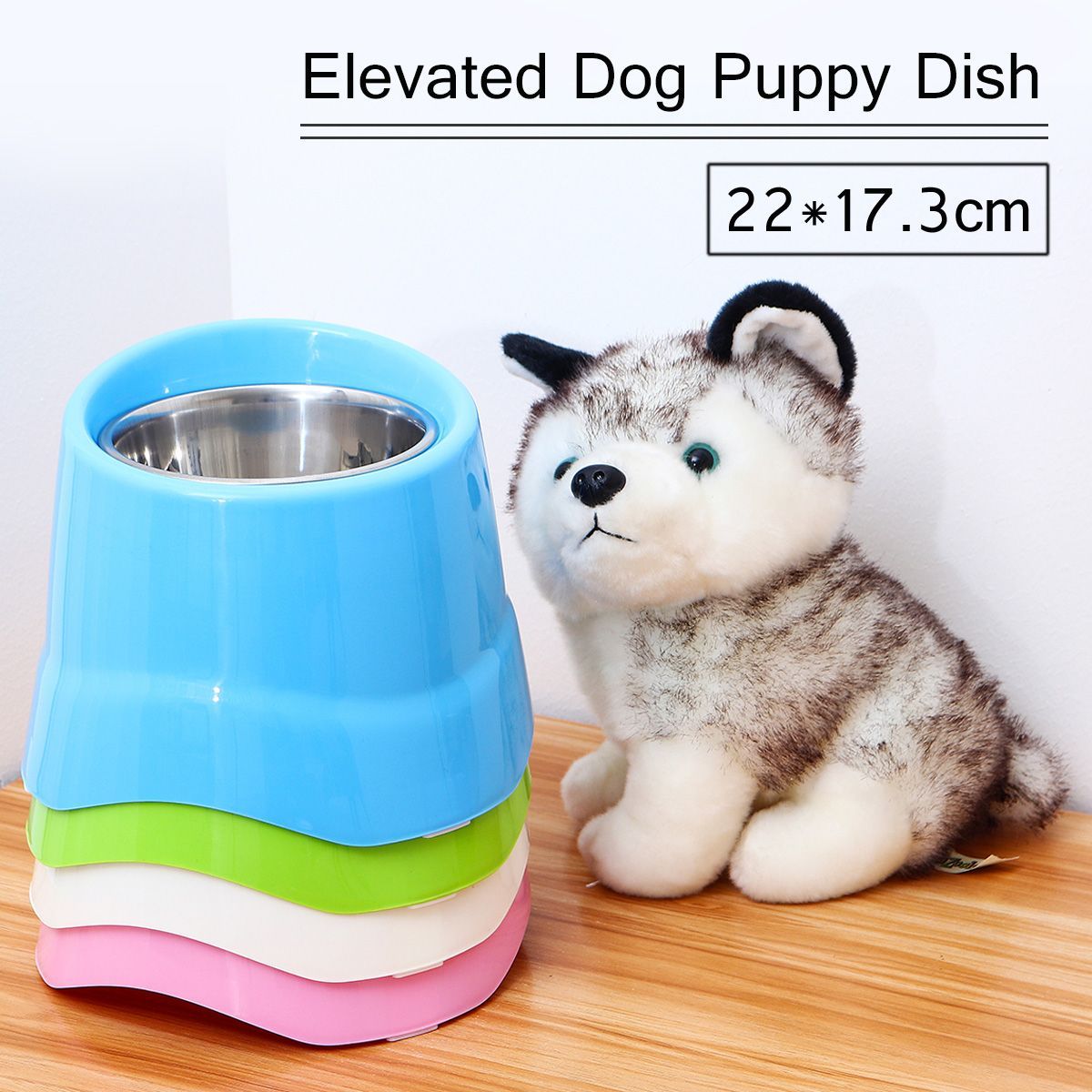 Elevated-Pet-Dog-Cat-Puppy-Dish-Raised-Food-Feeder--Water-Bowl-Stainless-Steel-1563933