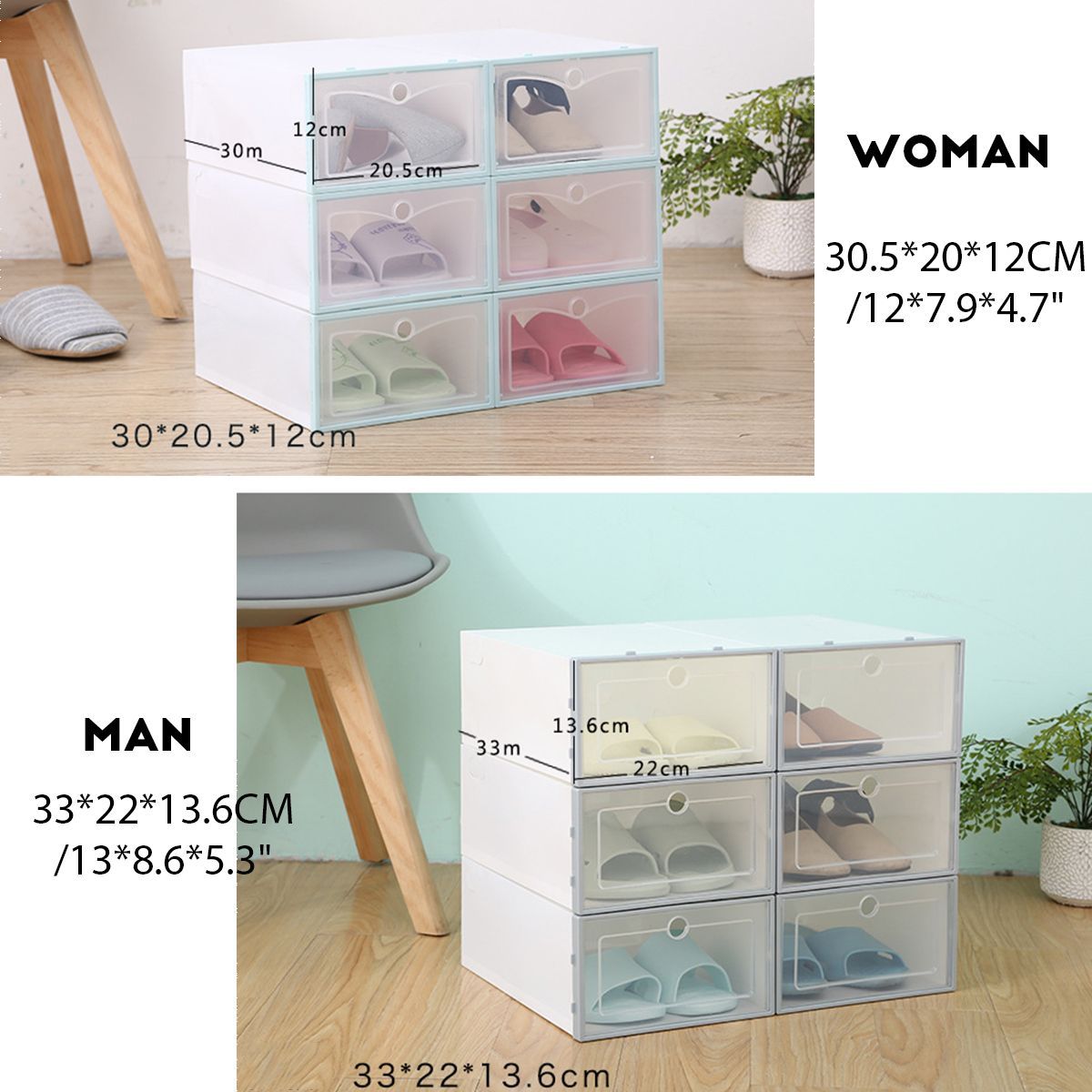 Filp-Cover-Foldable-Clear-Plastic-Shoe-Racks-Boxes-Storage-Organizer-Stackable-Tidy-Single-Box-1426210