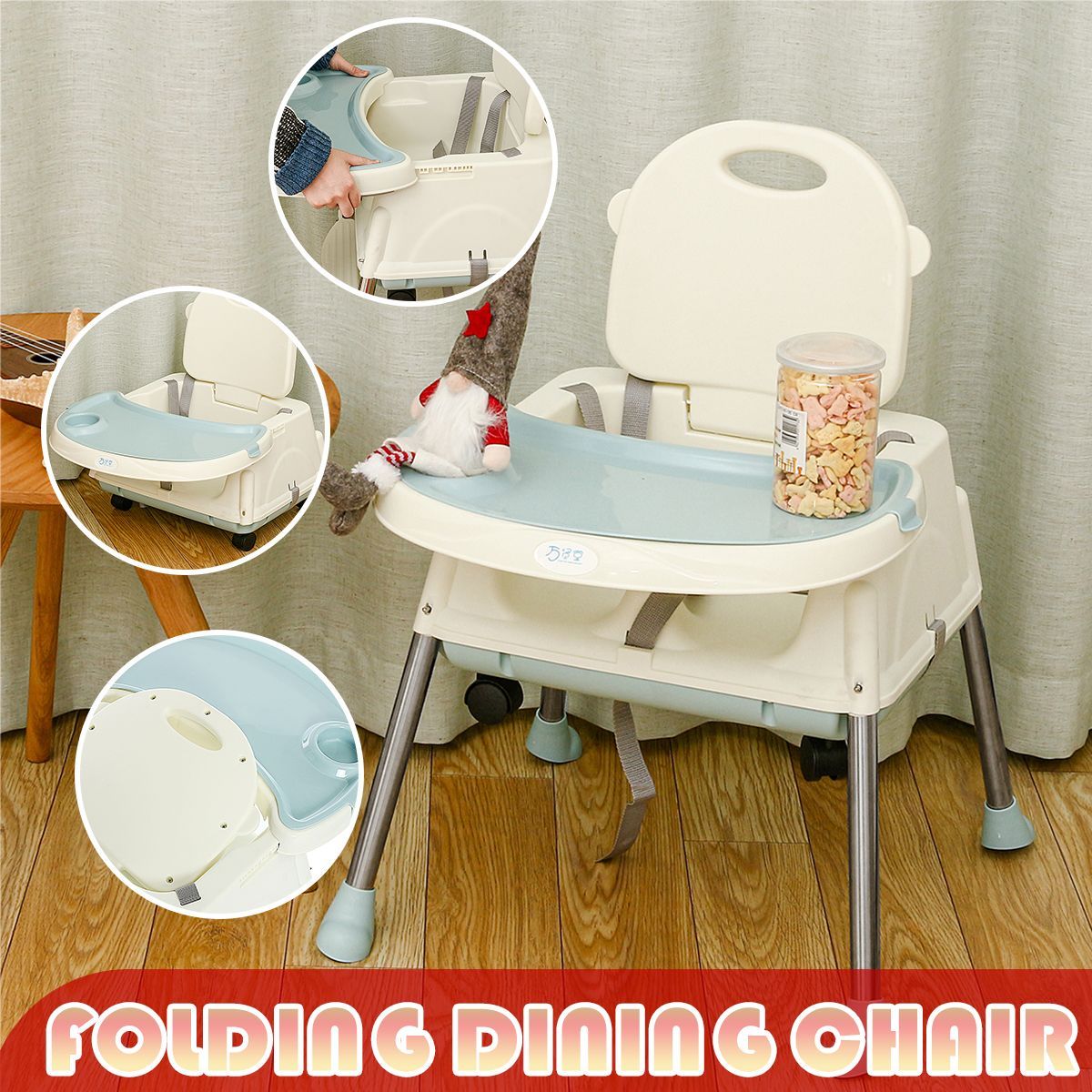 Folding-3-in-1-Baby-Infant-Dining-High-Chair-Toddler-Feeding-Table-Booster-1662547