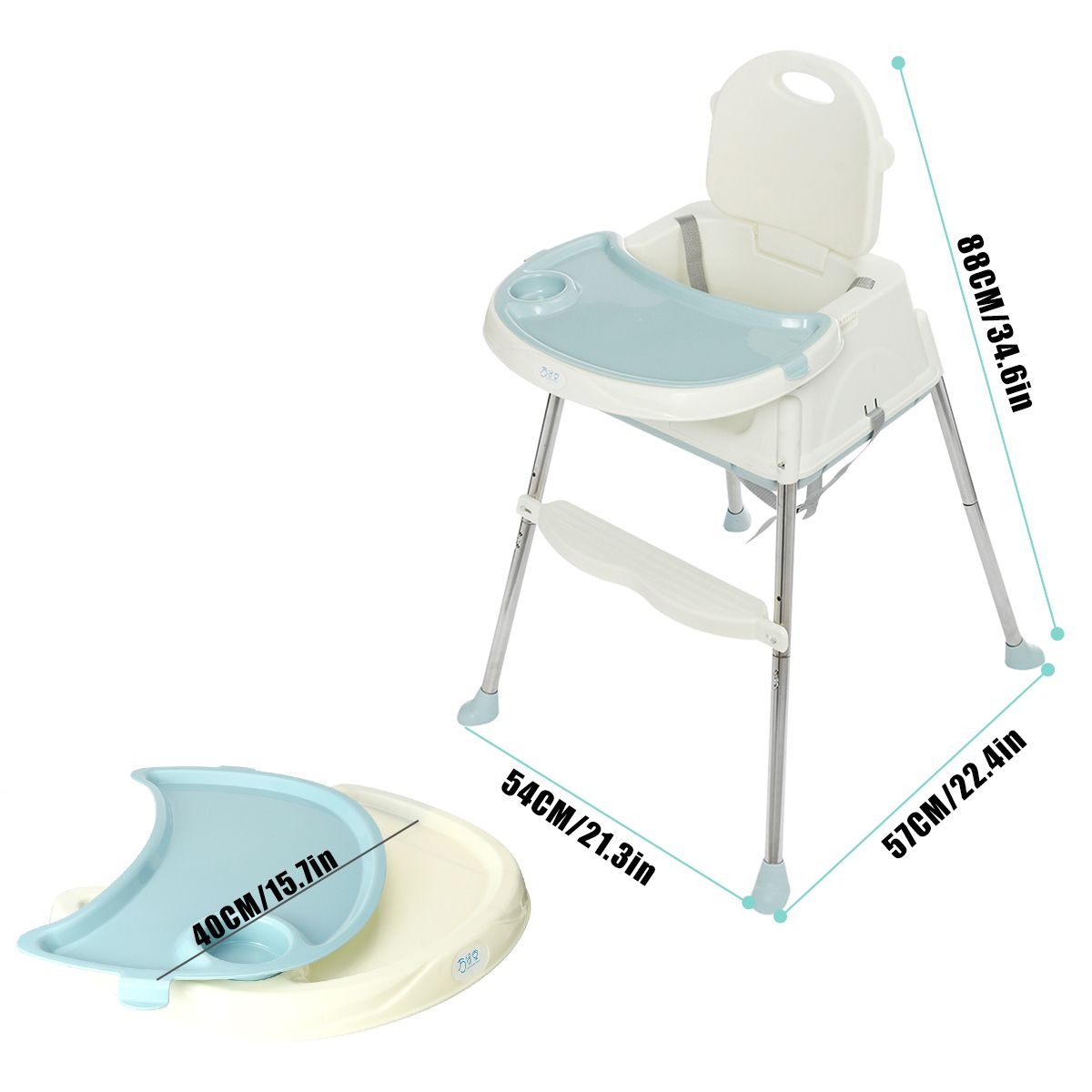 Folding-3-in-1-Baby-Infant-Dining-High-Chair-Toddler-Feeding-Table-Booster-1662547