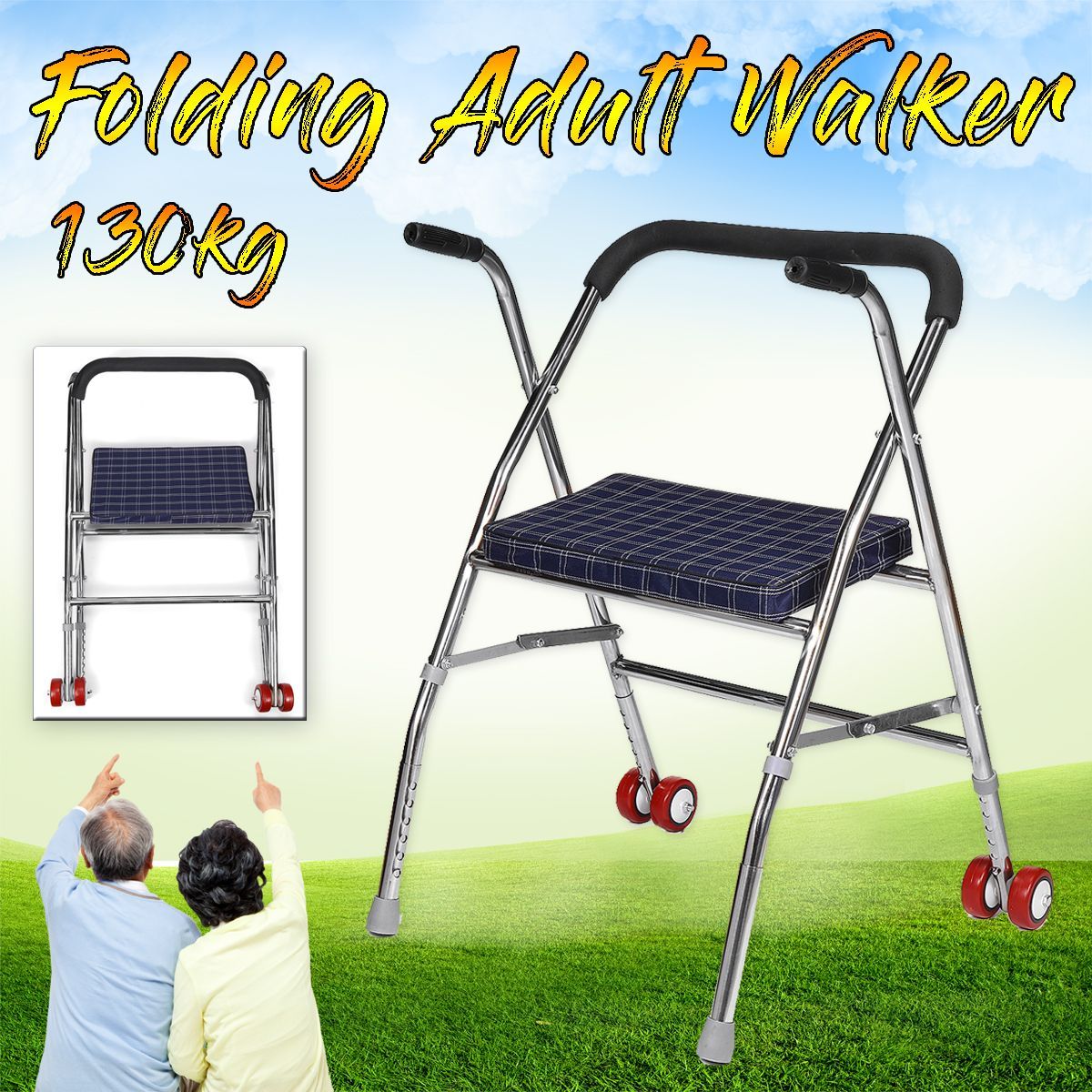 Folding-Adult-Walker-Stainless-Steel-Walking-Frame-Elderly-Medical-Mobility-Aid-1749025