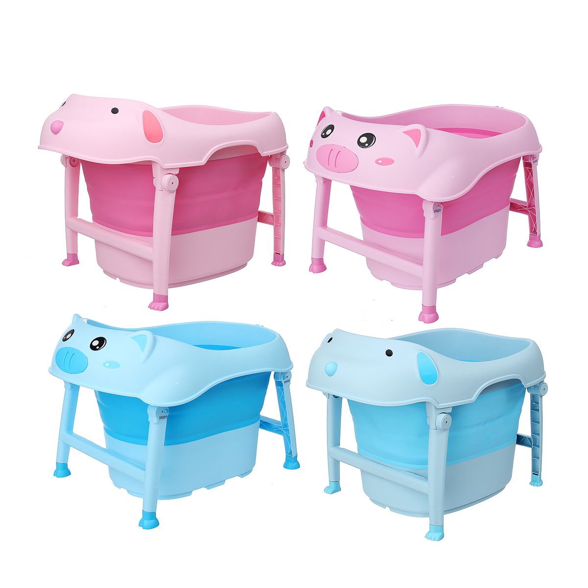 Folding-Childrens--Baby-Bath-Tub-Baby-Supplies-Water-Bucket-With-Chair-1554009