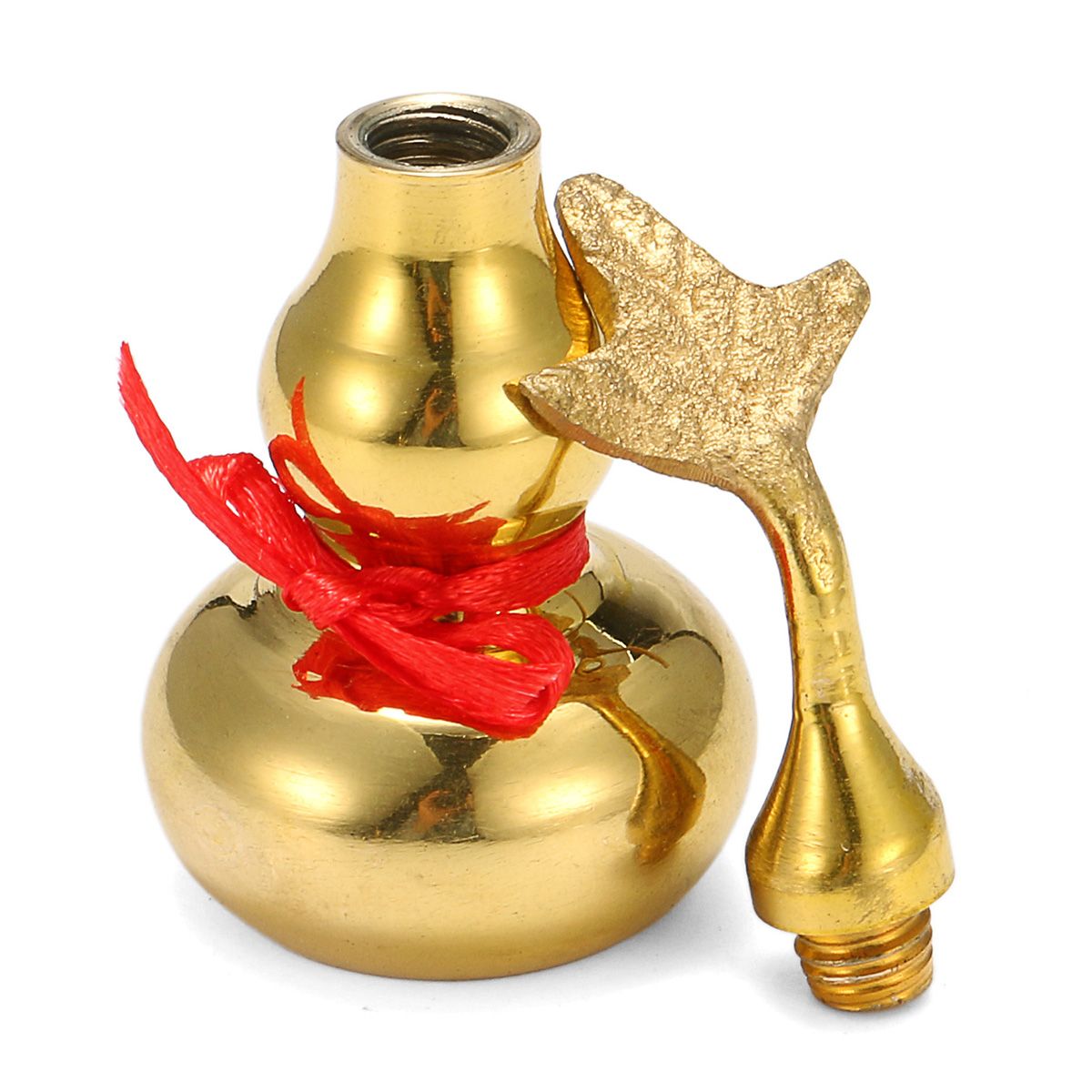 Gold-Brass-Feng-Sui-Gourd-with-Red-Ribbon-Good-Luck-Collection-Decorations-1304581