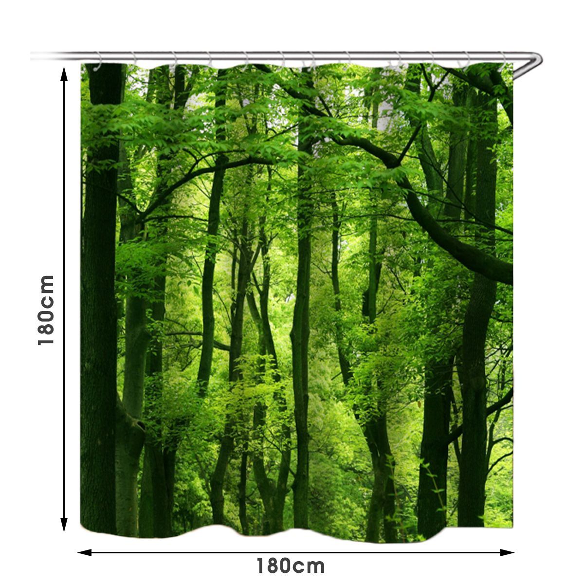 Green-Forest-Waterproof-Shower-Curtain-Bathroom-Toilet-Cover-Mat-Rug-Pad-Set-1573177