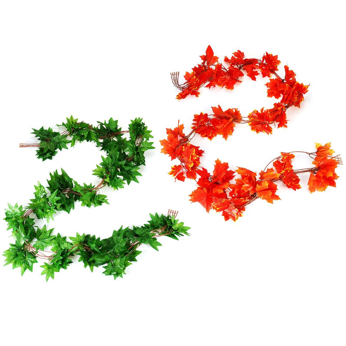 GreenRed-Maple-Leaf-Artificial-Vine-Garland-Foliage-Plant-Wedding-Party-Decor-1714788