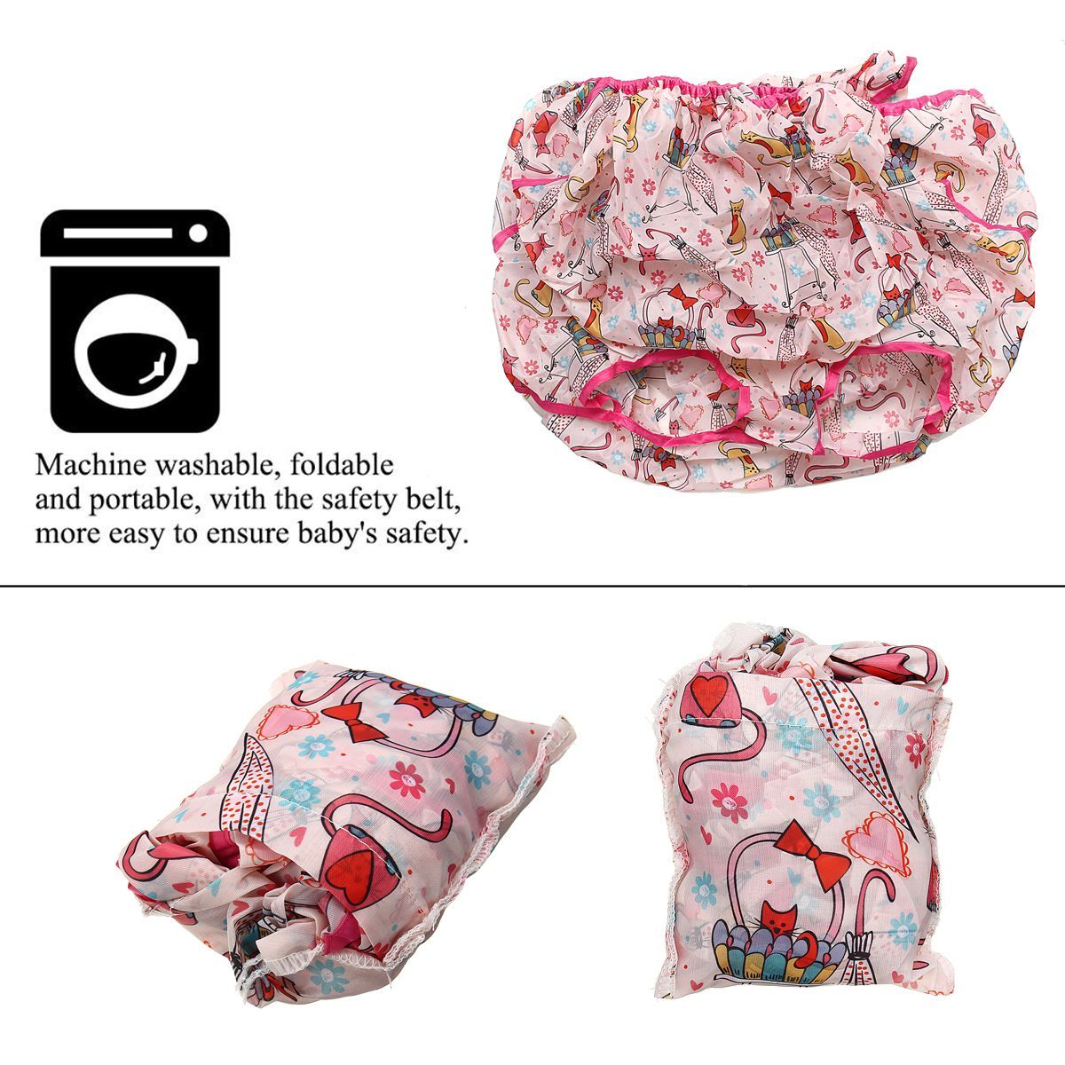 Infant-Baby-Kids-Shopping-Trolley-Cart-Seat-High-Chair-Cover-Protector-Foldable-1528169