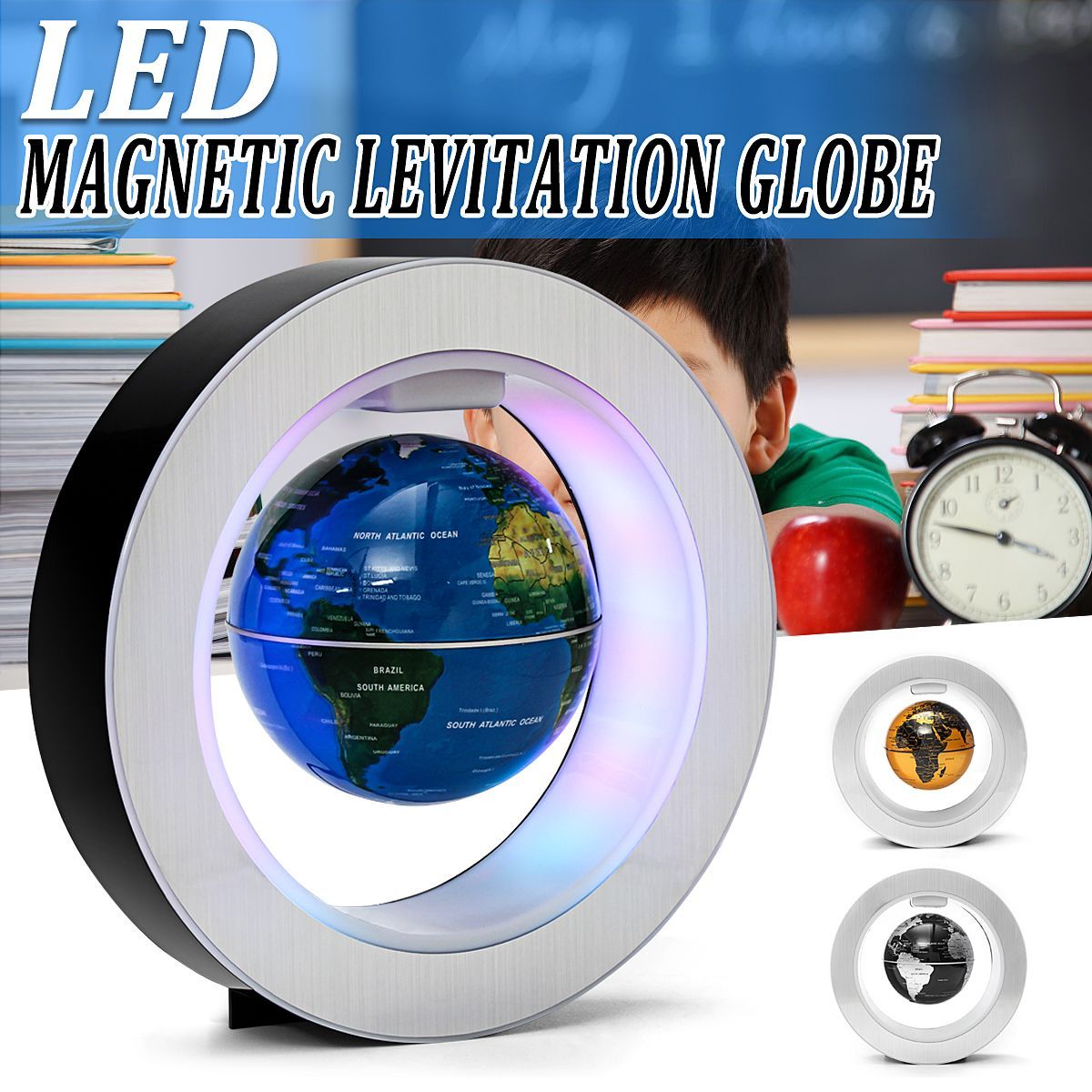 LED-Electronic-Magnetic-Floating-Globe-Levitation-Decor-Planet-Earth-Map-Gift-1215814