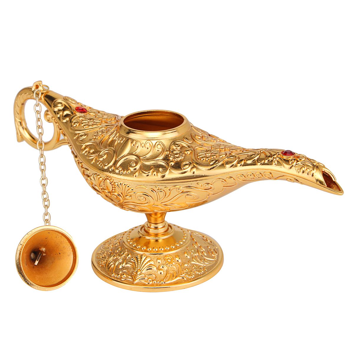 Large-Metal-Carved-Wishing-Desk-Lamp-Aladdin-Light-Wish-Pot-Collectable-Saving-1634830