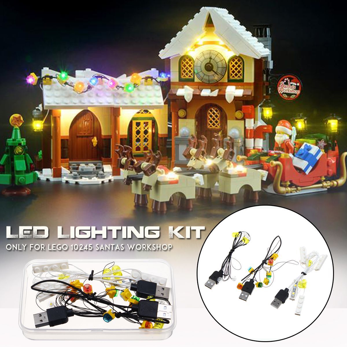 Led-Light-Kit-Only-For-Lego-10245-Santas-Workshop-Castle-Bricks-DIY-Tool-Gift-Decorations-1600496
