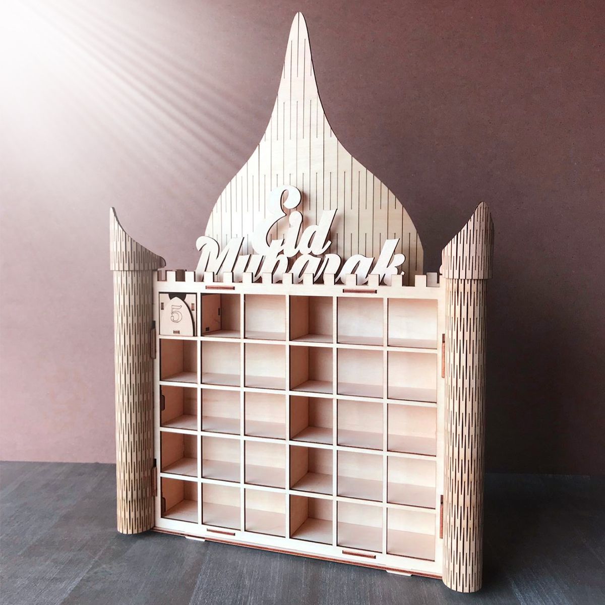 MDF-Wooden-Decorations-Ramadan-Advent-Calendar-DIY-House-Drawer-Stand-Rack-1462091