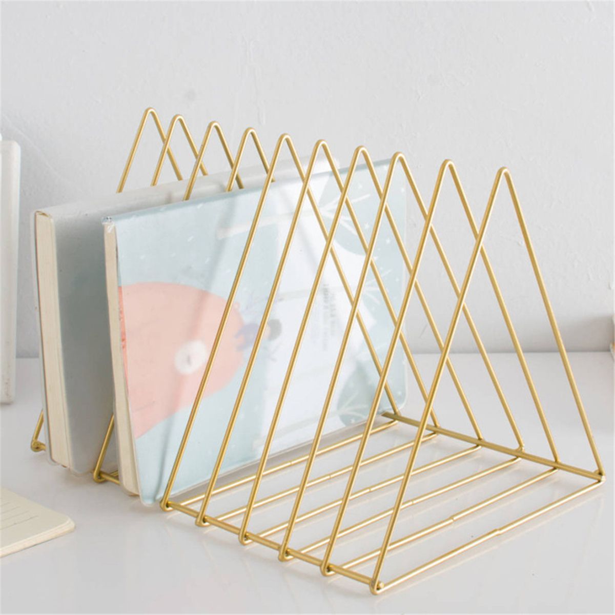 Metal-Triangle-Iron-Art-Desktop-Bookshelf-Letter-Magazine-Rack-Holder-Home-Office-Storage-1356456