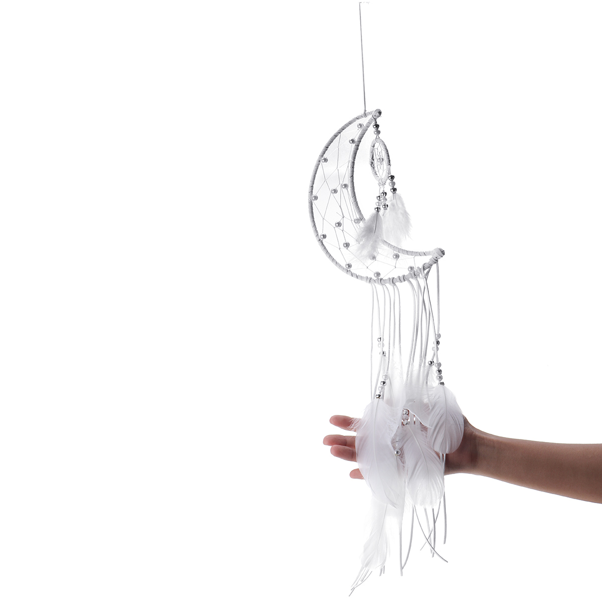 Moon-Wind-Chimes-Handmade-Net-With-Feathers-Wall-Hanging-Home-Ornament-Decorate-1684485