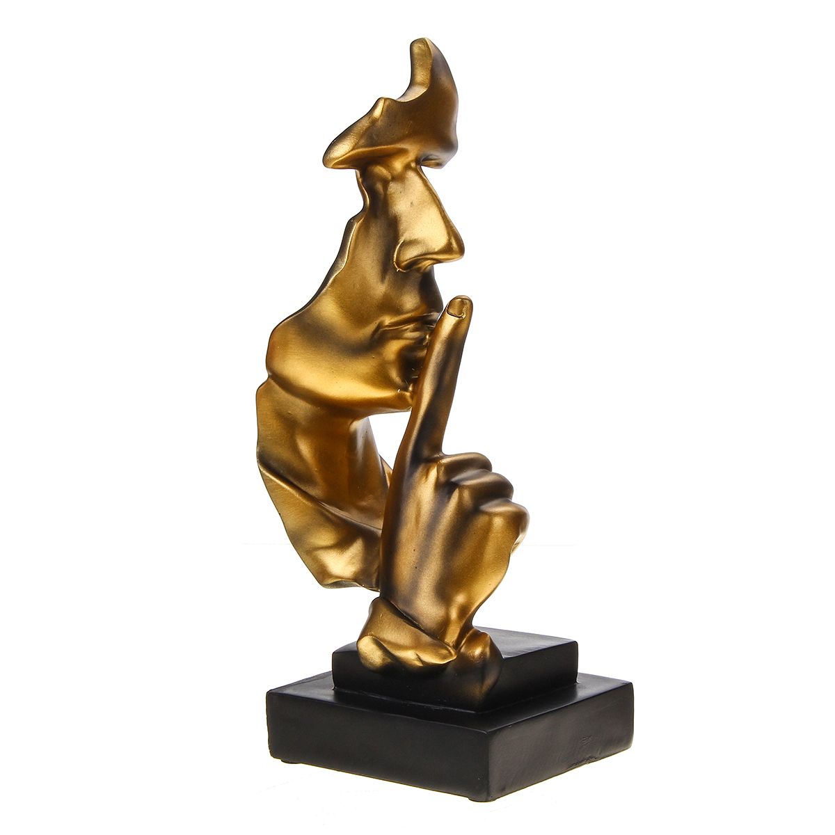 Nordic-Style-Resin-Silent-Decoration-Statues-Gold-Silence-Sculptures-Home-Decorations-1537442