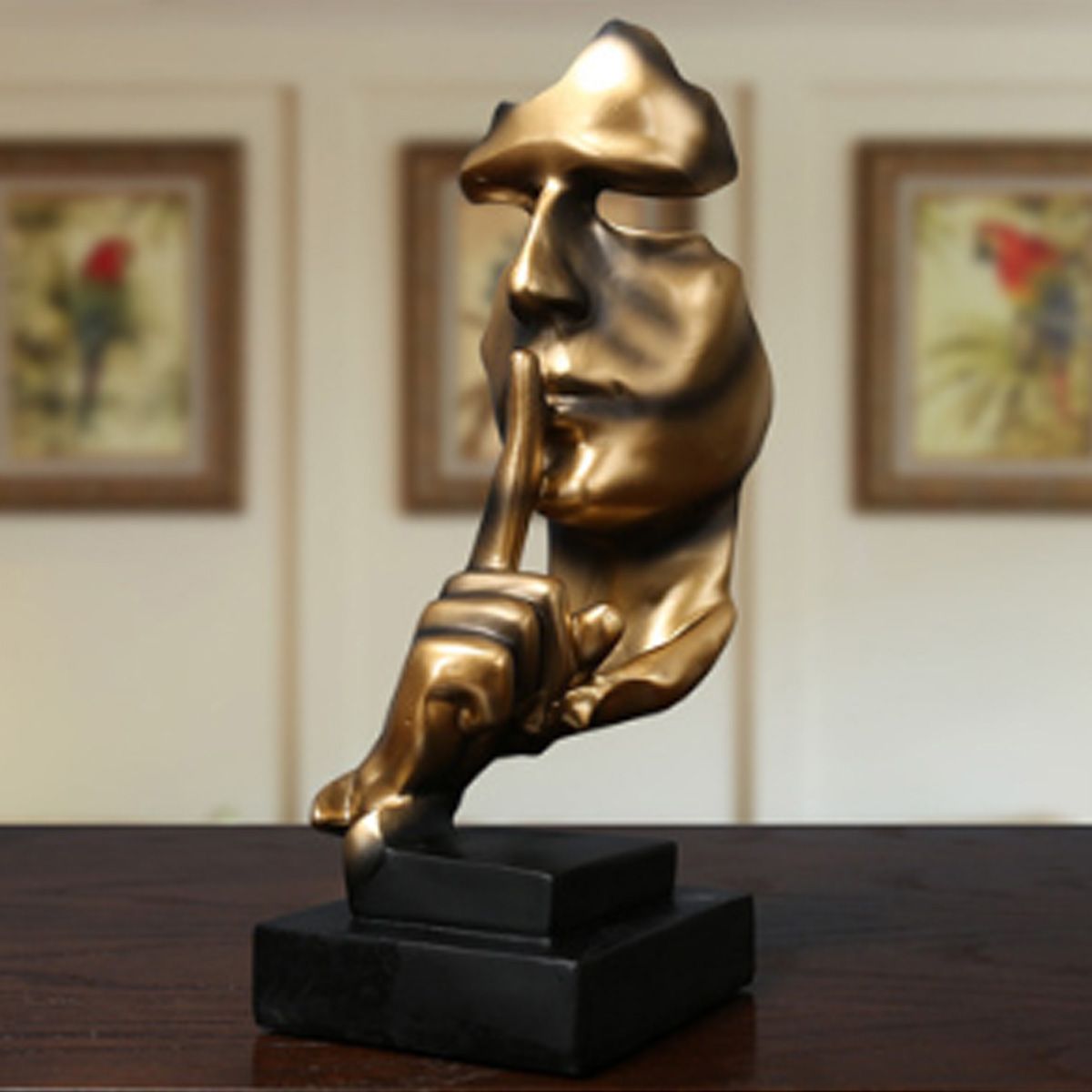 Nordic-Style-Resin-Silent-Decoration-Statues-Gold-Silence-Sculptures-Home-Decorations-1537442