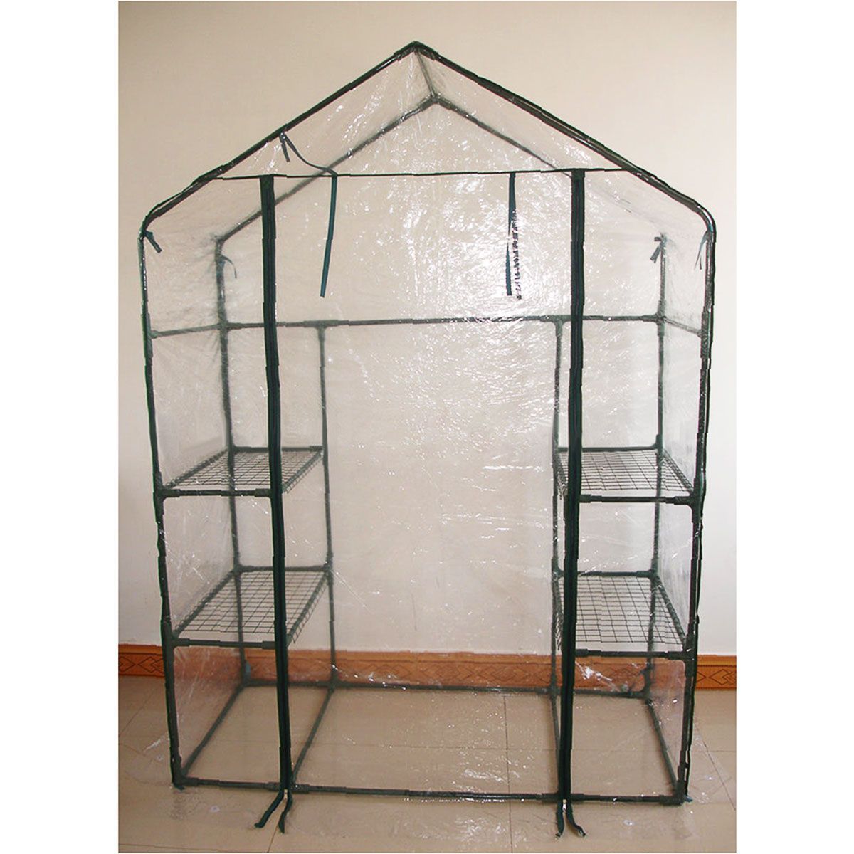 Portable-3-Tier-6-Shelves-Walk-In-Mini-Greenhouse-Outdoor-Plant-Gardening-Clear-Cover-1678160