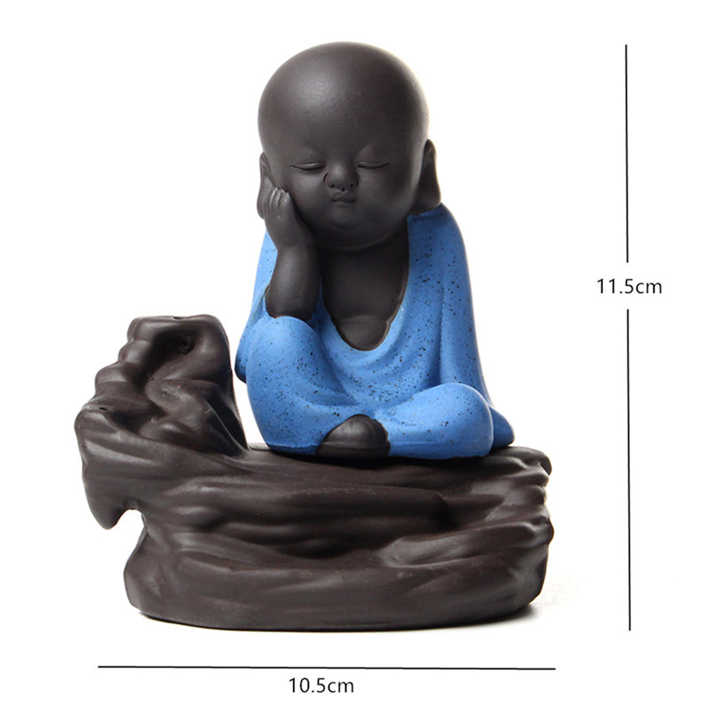 Purple-Clay-Backflow-Incense-Cone-Burner-Holder-Cute-Monk-Fragrant-Smoke-Backflow-Censer-Decor-1327037