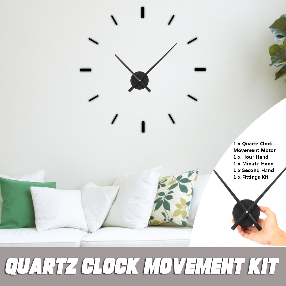 Quartz-Wall-Clock-Movement-Mechanism-Motor-and-Long-Silent-Hands-DIY-Repair-Part-1604689