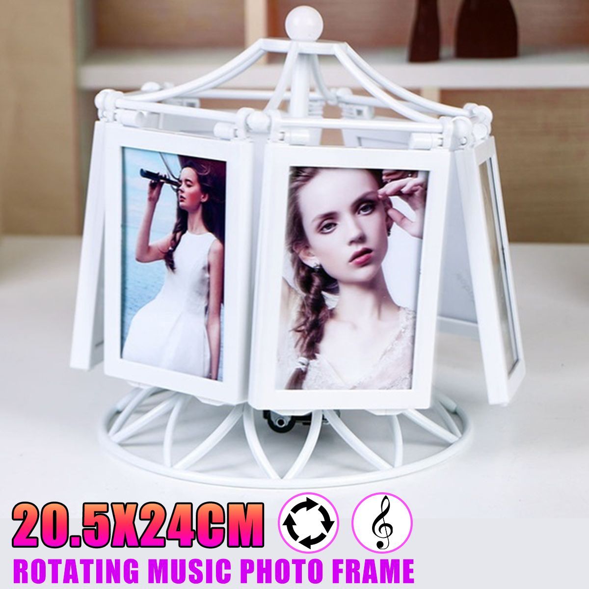 Rotating-Music-Box-Photo-Frame-Picture-Display-for-12-photos-Wedding-Graduation-1629784