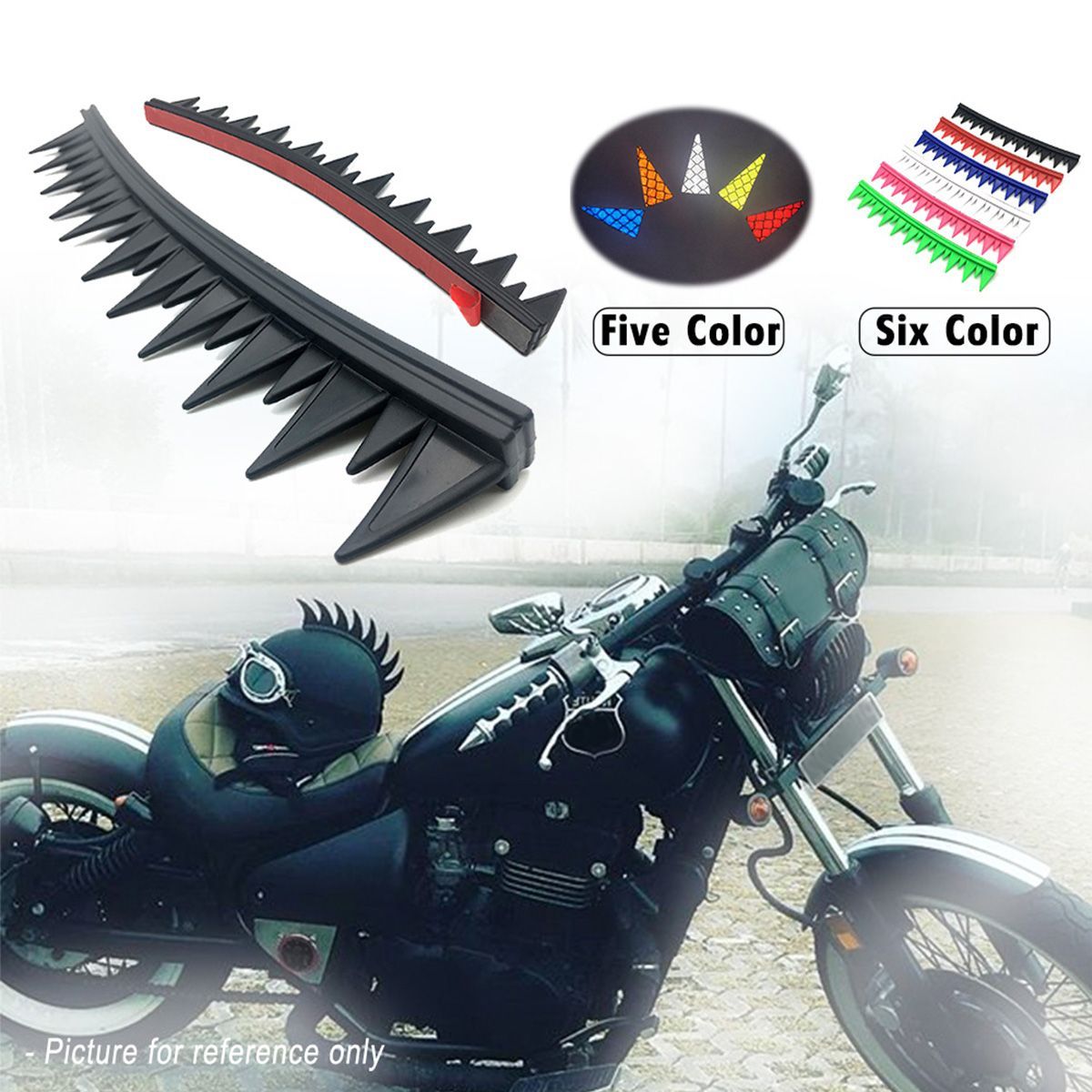 Rubber-Motorcycle-Dirt-Biker-Decals-Sticker-For-Helmets-Mohawks-Mohawk-Spikes-1564070