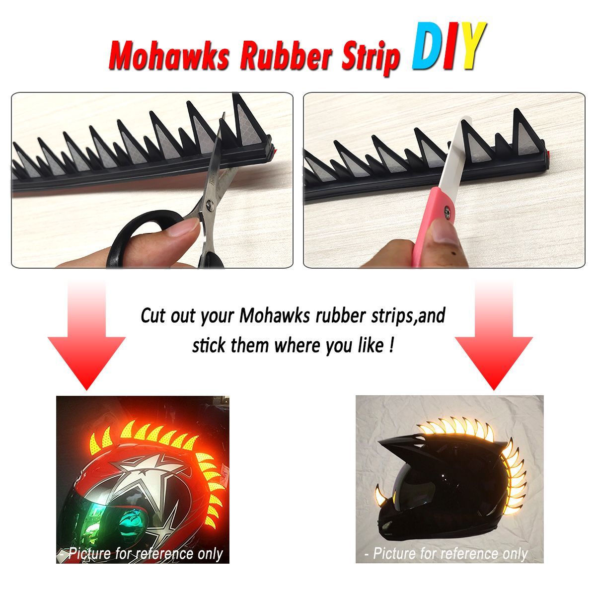 Rubber-Motorcycle-Dirt-Biker-Decals-Sticker-For-Helmets-Mohawks-Mohawk-Spikes-1564070