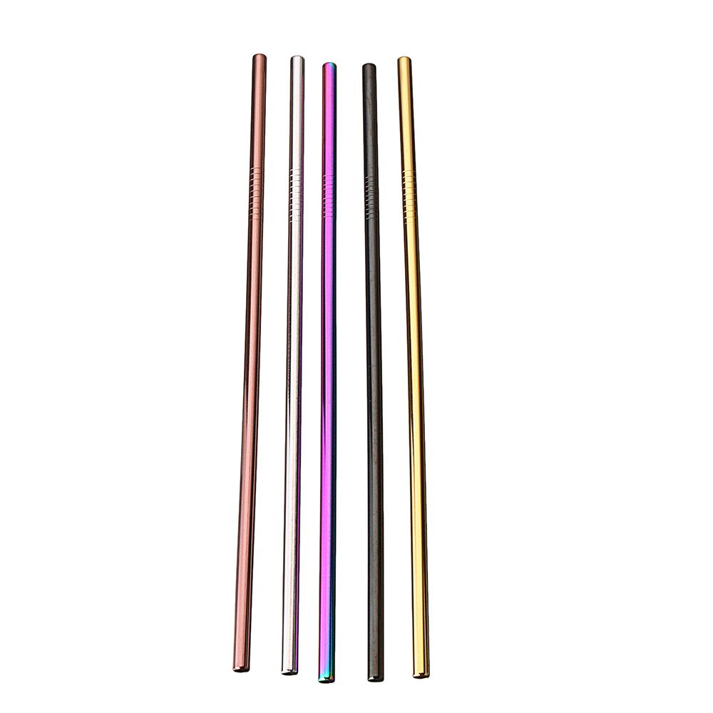 Set-of-10-Multi-Color-Stainless-Steel-Straws-Drinking-Tumblers-Cold-Beverage-Cup-Straw-w-Brush-1396656