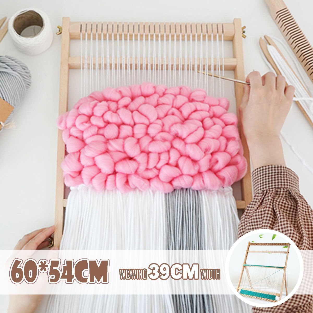Standing-DIY-Woven-Set-Weaving-Loom-Kit-Looms-Wooden-Tapestry-Hand-Knitted-Machine-1753097