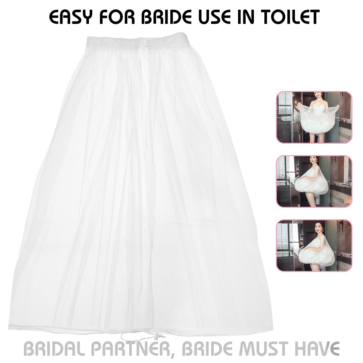 Toilet-Buddy-Petticoat-for-Bridal-Wedding-Dress-Gather-Skirts-Underskirt-65-105cm-1557825