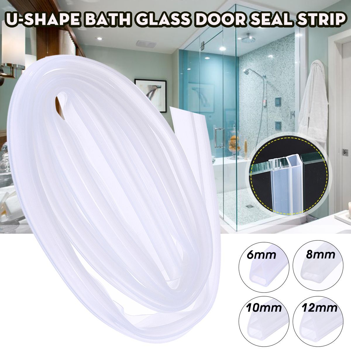 U-Shape-1M-Shower-Screen-Sealing-Bath-Shower-Glass-Door-Strip-6mm8mm10mm12mm-1561549