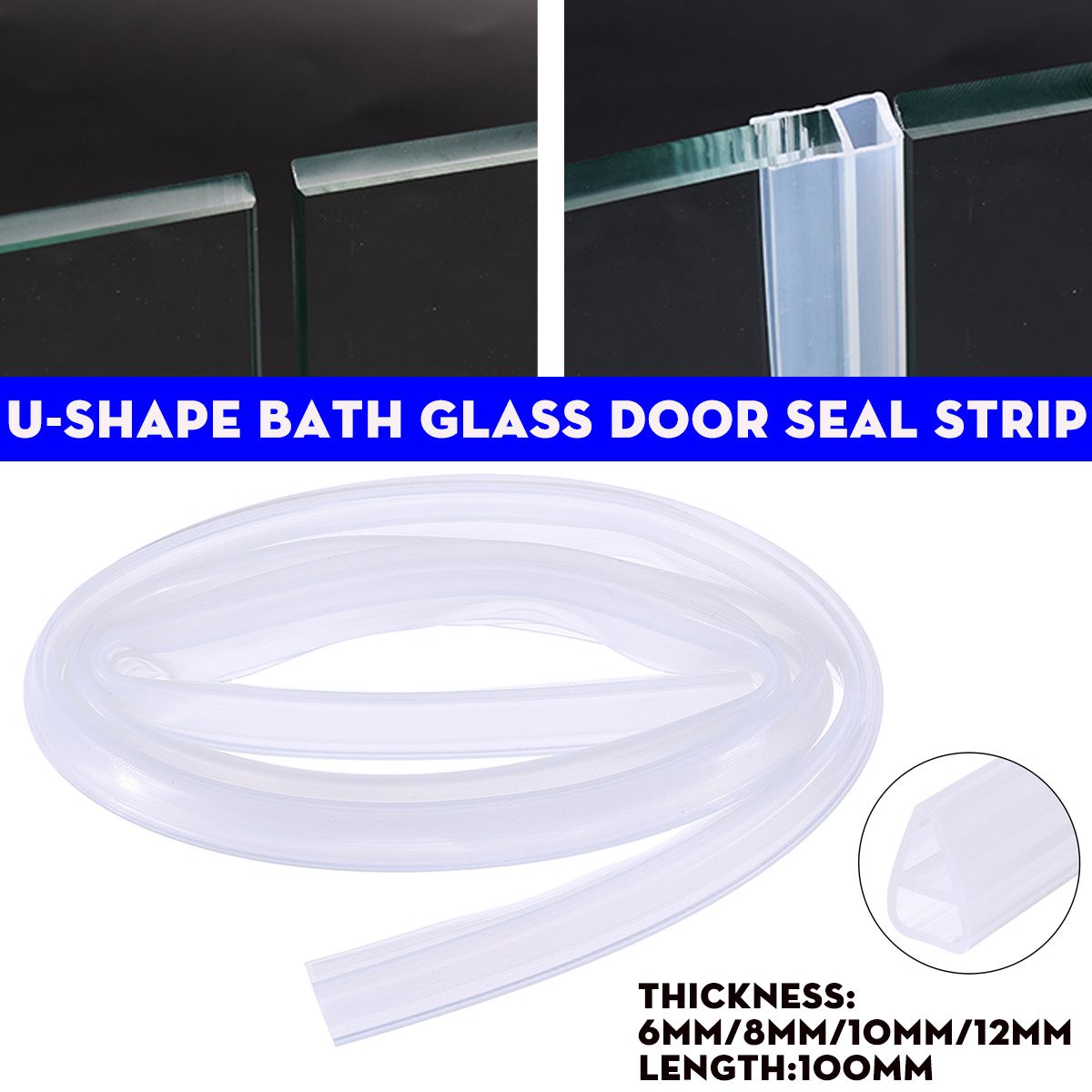 U-Shape-1M-Shower-Screen-Sealing-Bath-Shower-Glass-Door-Strip-6mm8mm10mm12mm-1561549